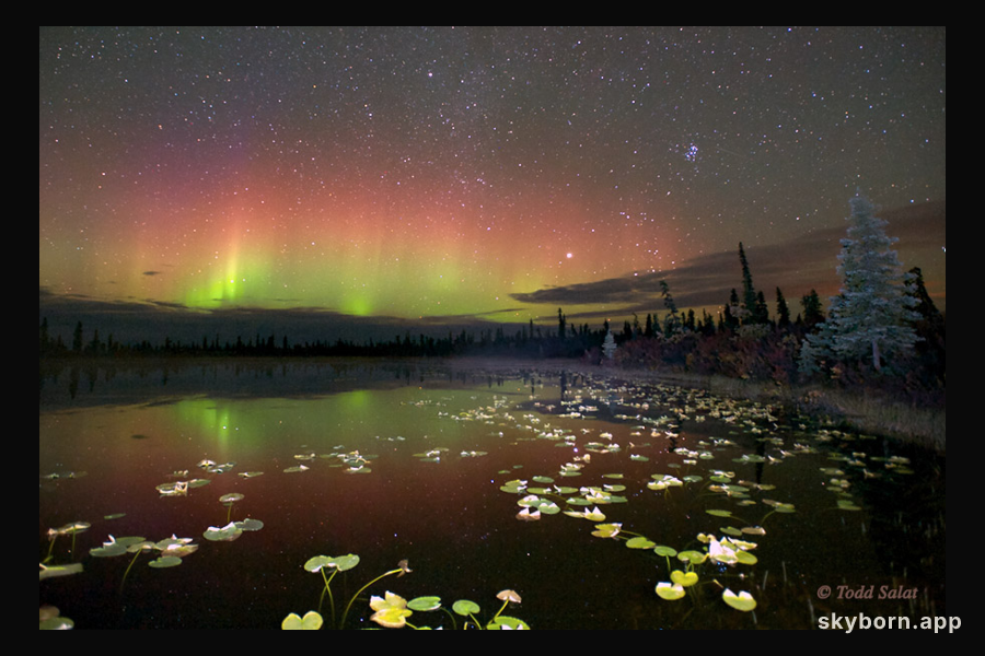 Reflected Aurora Over Alaska