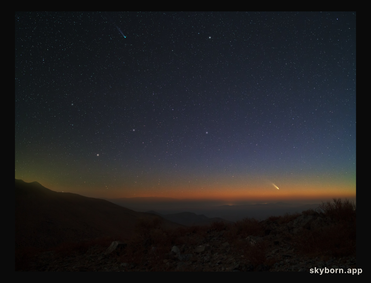 Comets Lemmon and PanSTARRS Peaking