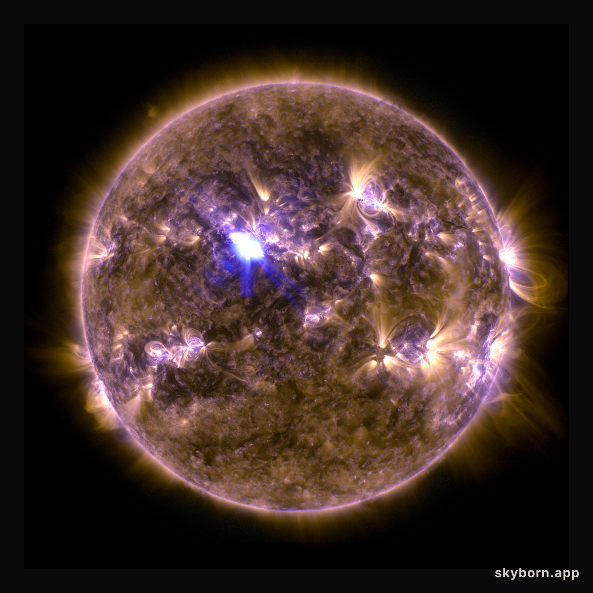 Sun with Solar Flare