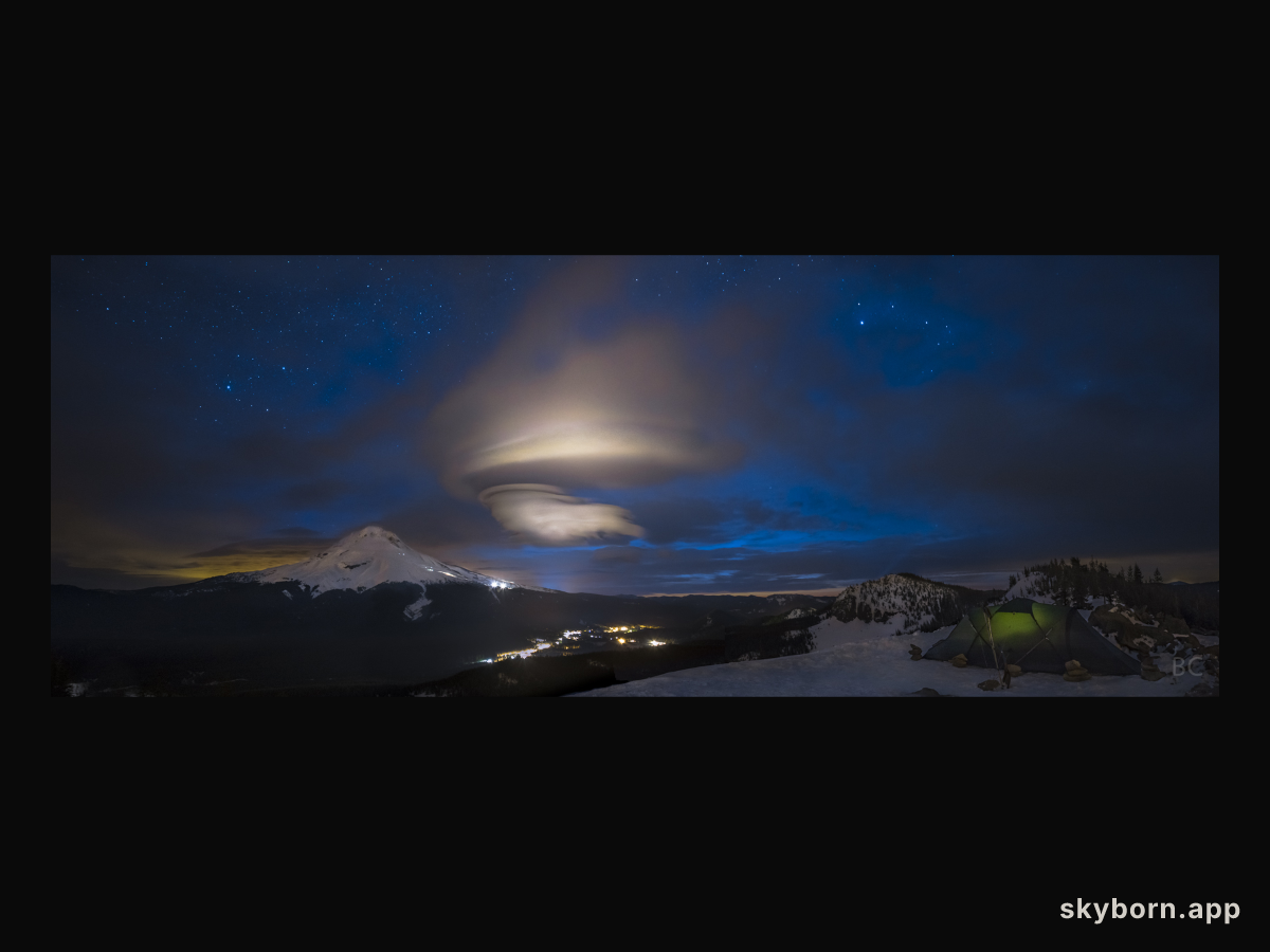 Mt. Hood and a Lenticular Cloud