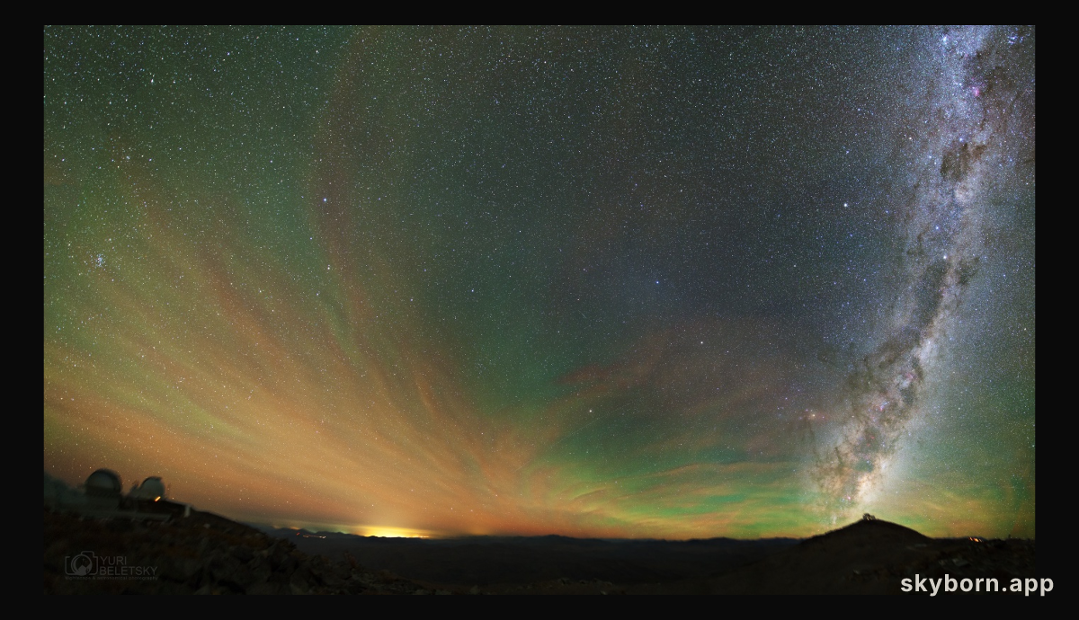 Airglow, Gegenschein, and Milky Way