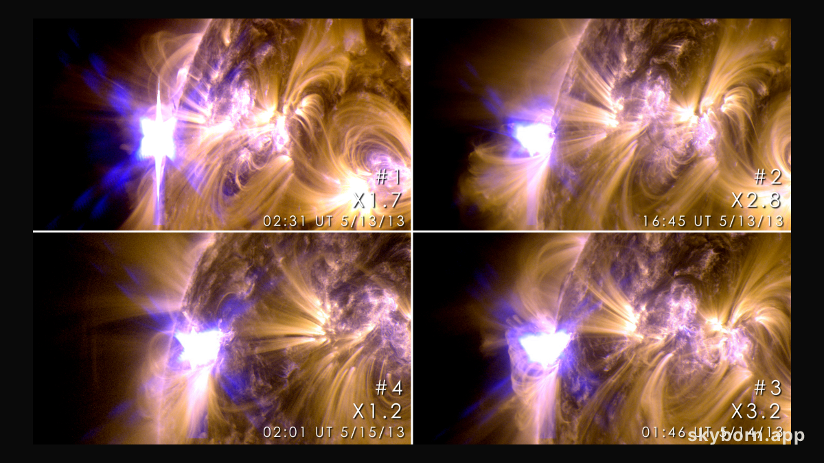Four X-class Flares