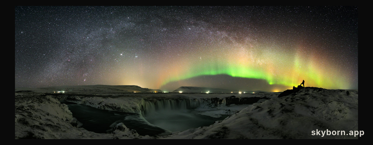 The Waterfall and the World at Night
