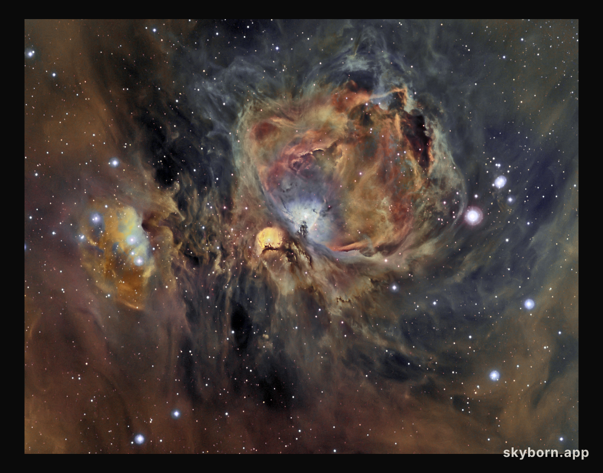 Orion Nebula in Oxygen, Hydrogen, and Sulfur