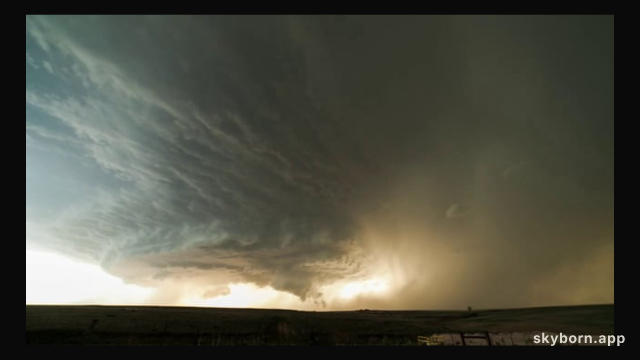 A Supercell Thunderstorm Over Texas
