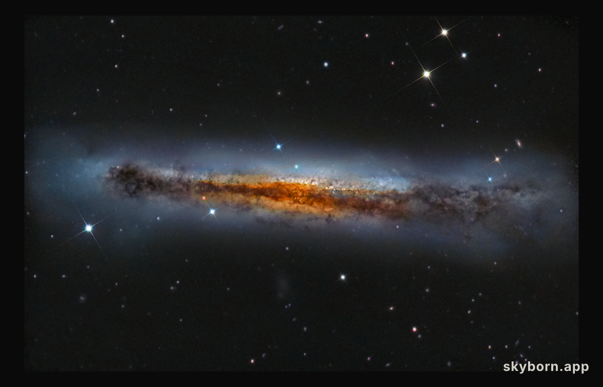 Edge-on NGC 3628