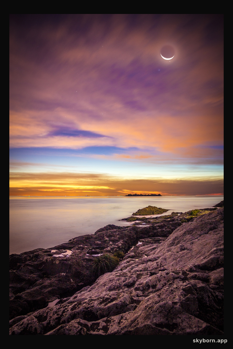 Moon, Venus and Planet Earth