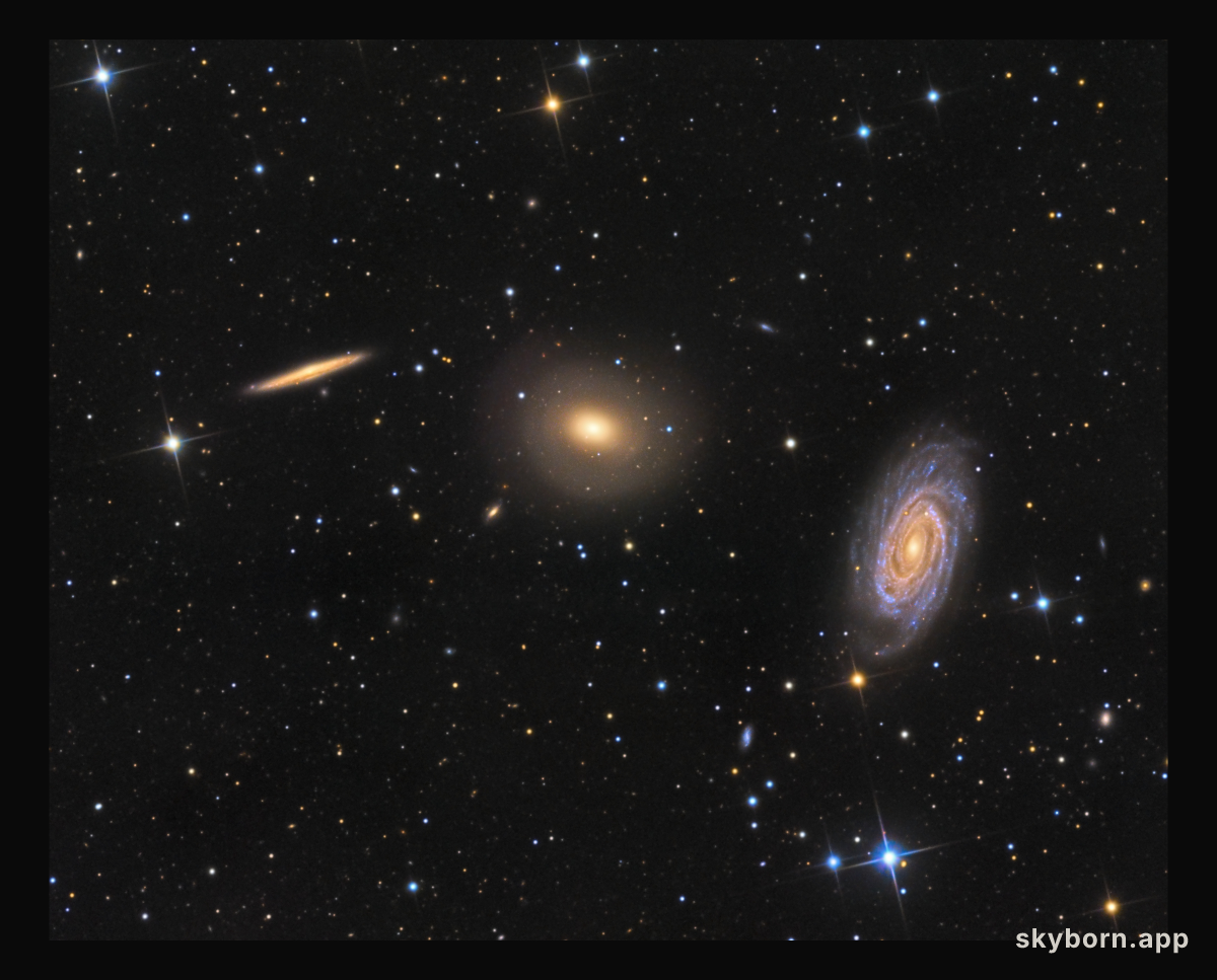 Three Galaxies in Draco