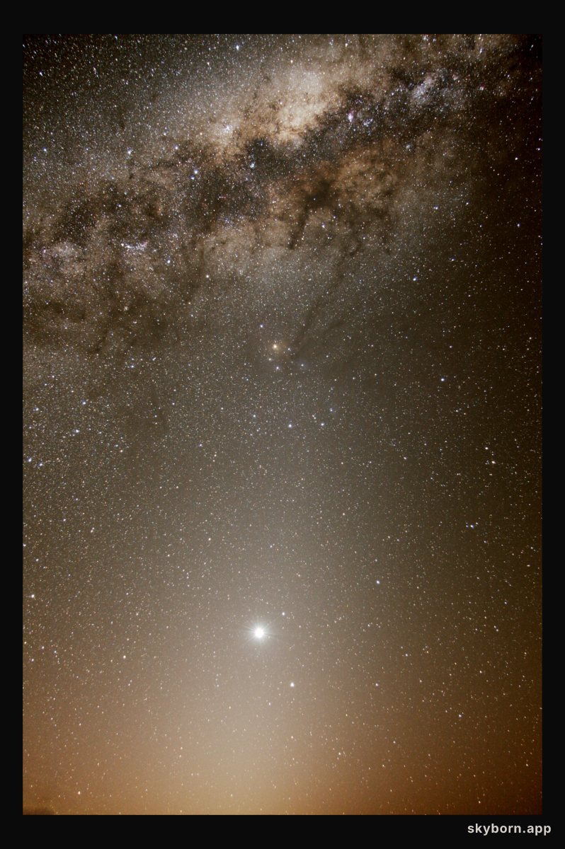 Venus, Zodiacal Light, and the Galactic Center