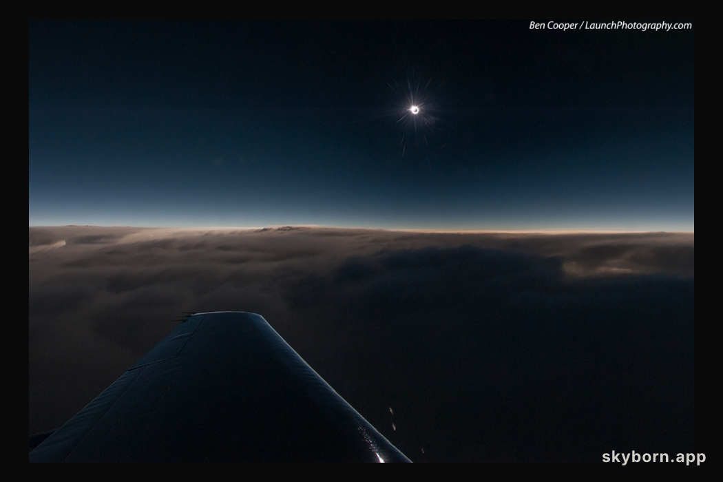 Eclipse at 44,000 Feet