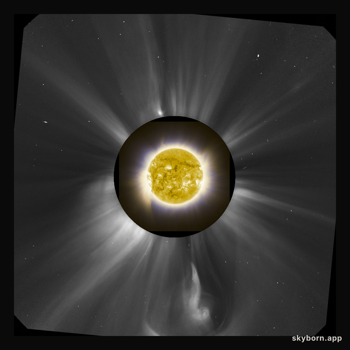 An Active Sun During a Total Eclipse