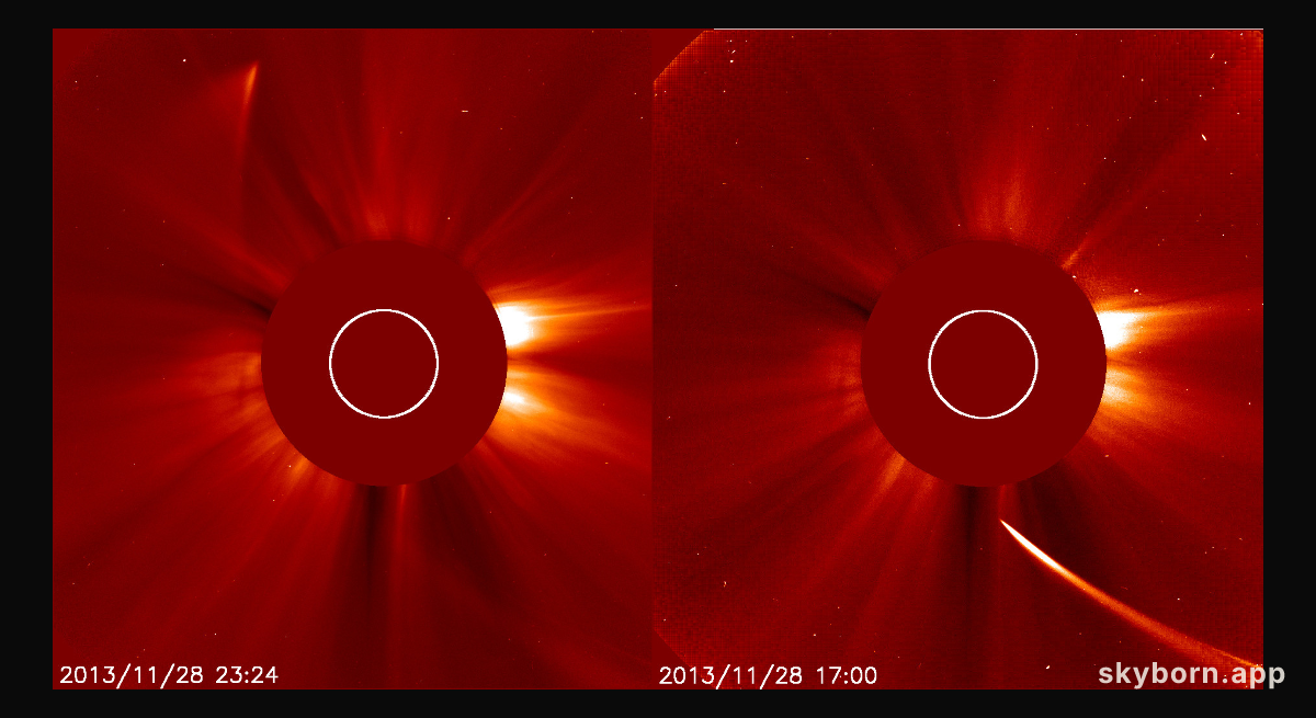Comet ISON Before and After