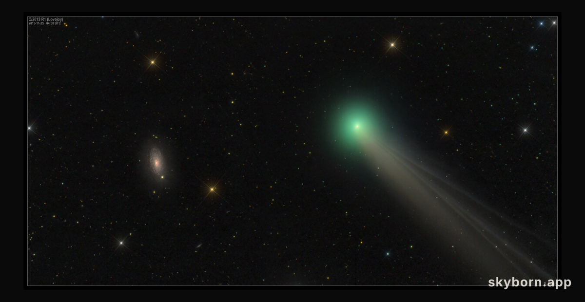 Comet Lovejoy Before Galaxy M63