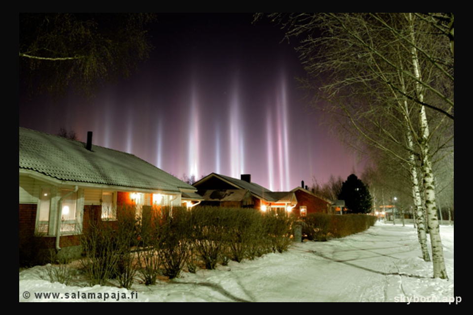 Light Pillars over Finland
