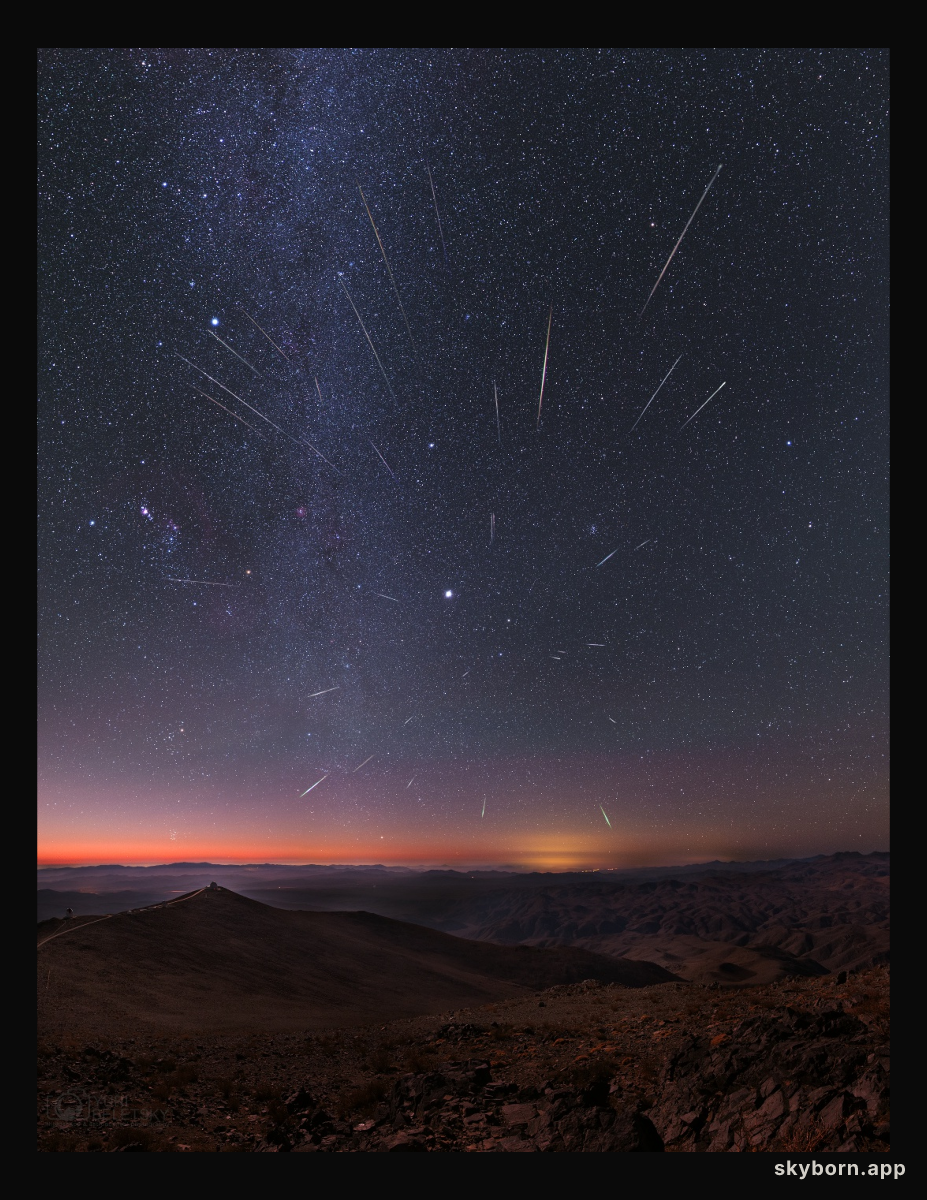 Geminid Meteors over Chile