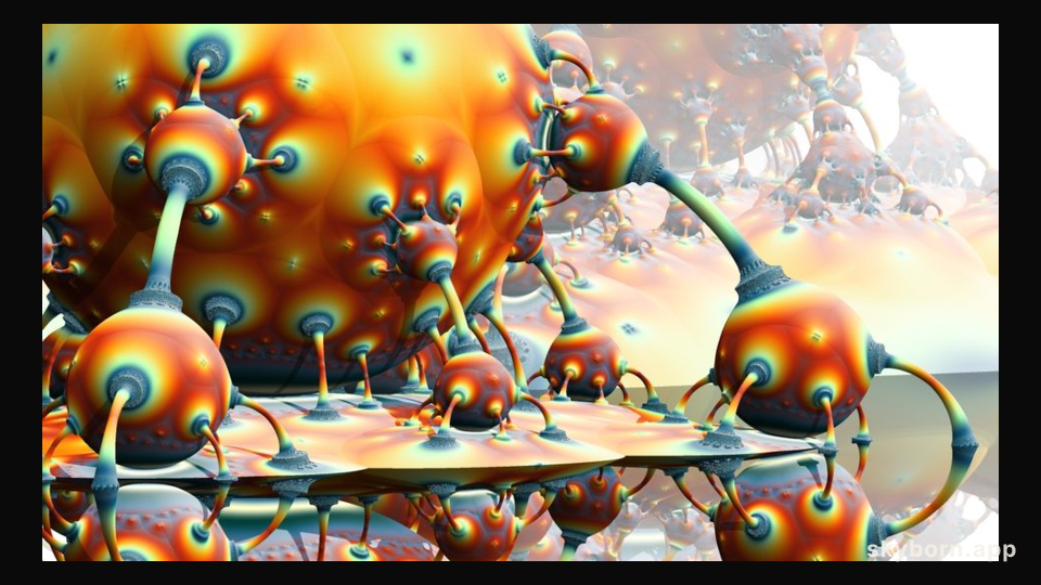 Quantum Streampunk Fantasy Fractal Landscape
