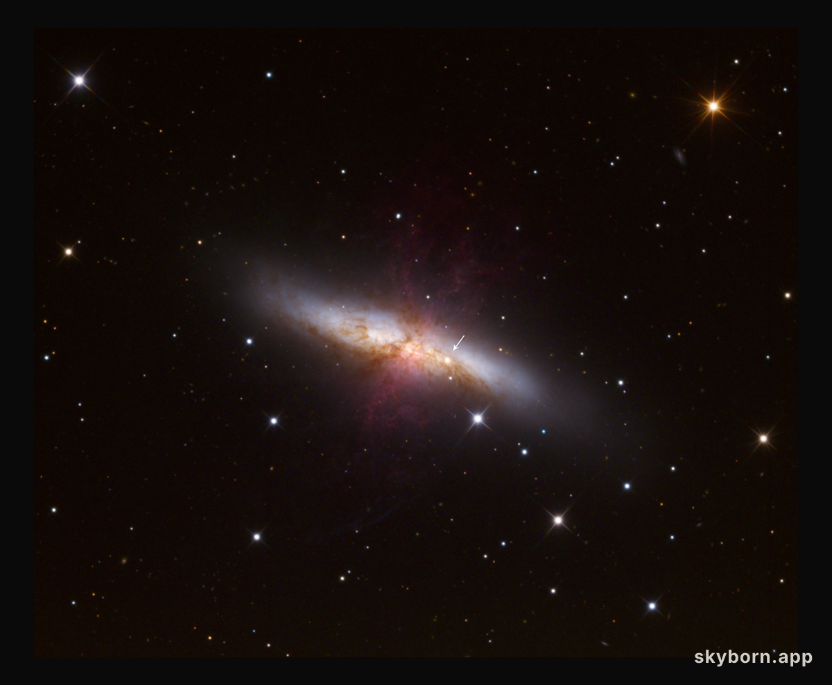 Bright Supernova in M82