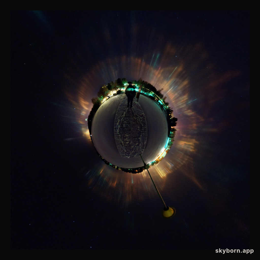 Light Pillars from a Little Planet