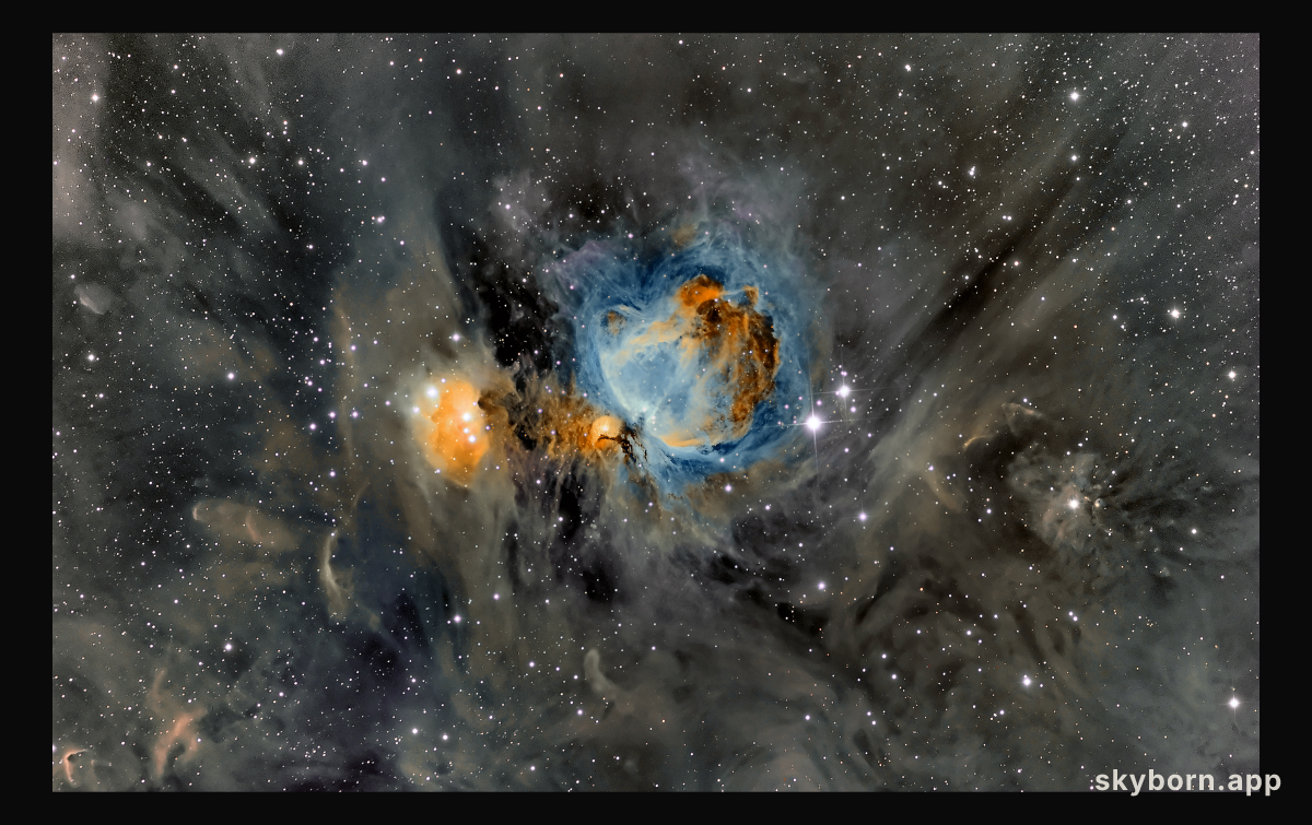 Orion Nebula in Surrounding Dust