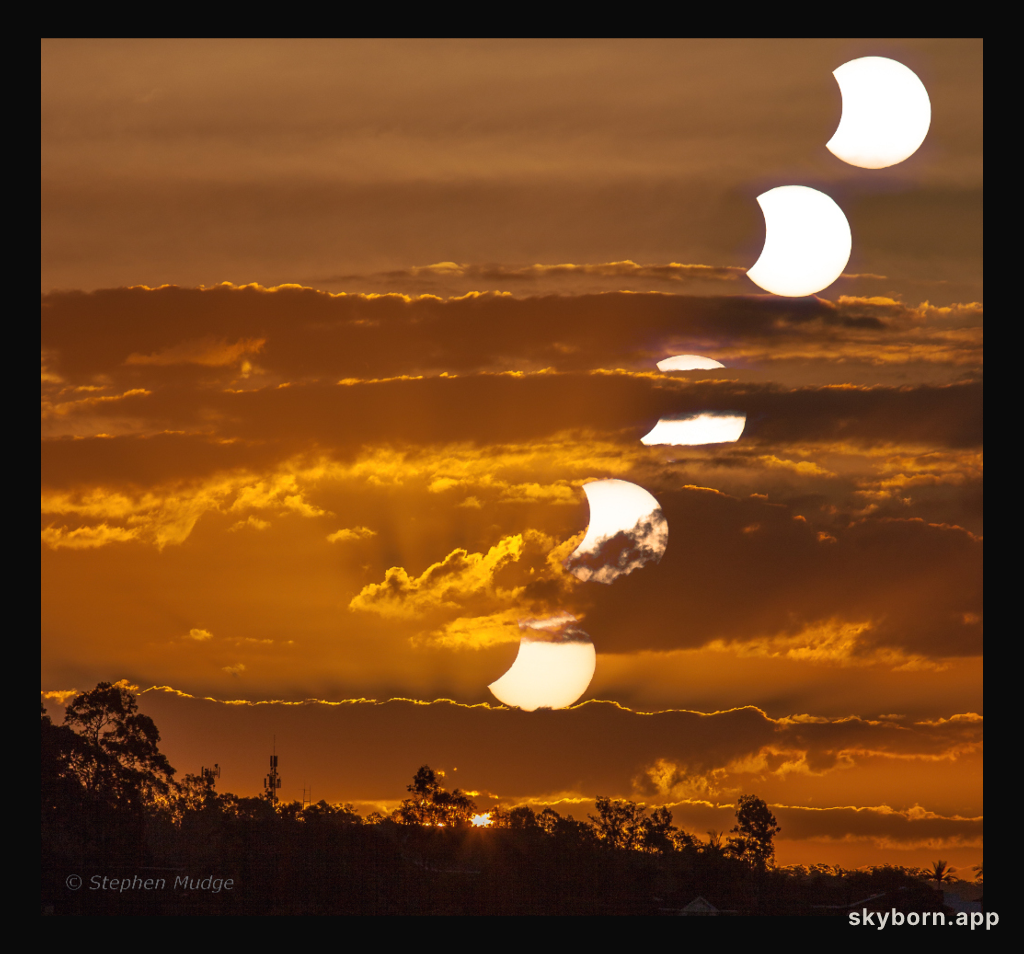 Brisbane Sunset Moonset