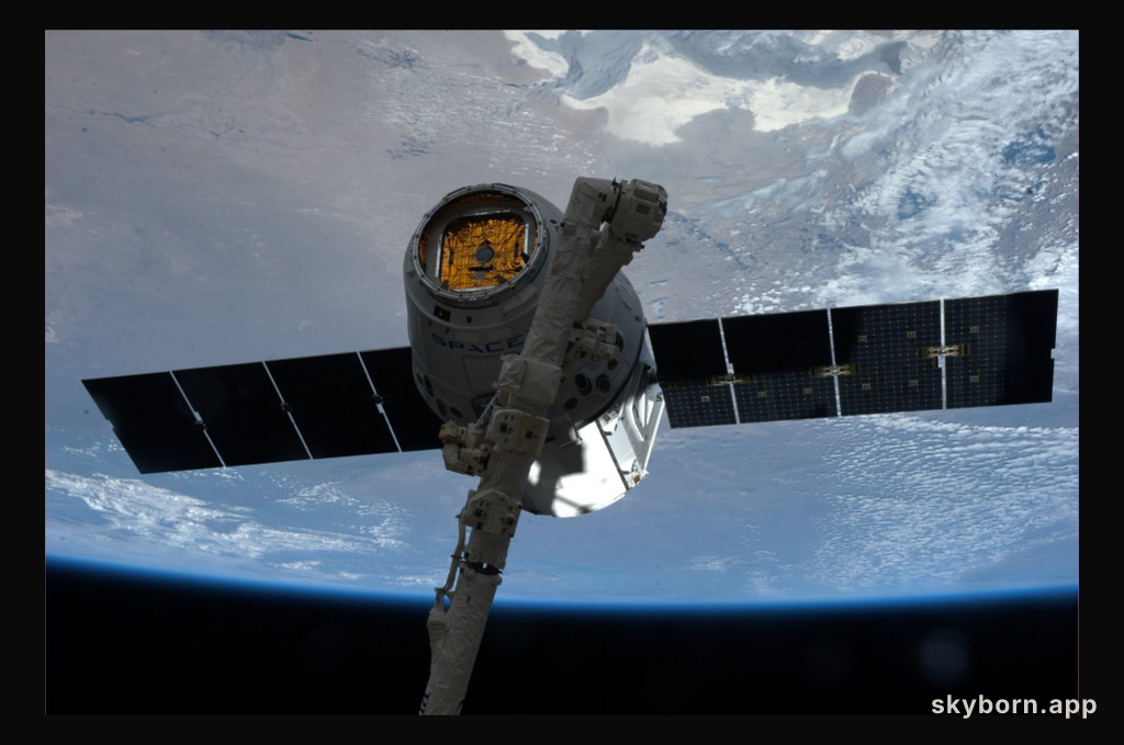 The Space Station Captures a Dragon Capsule