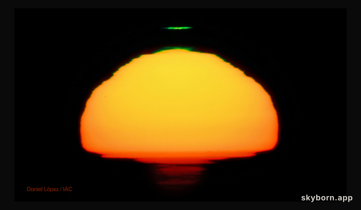 A Green Flash from the Sun