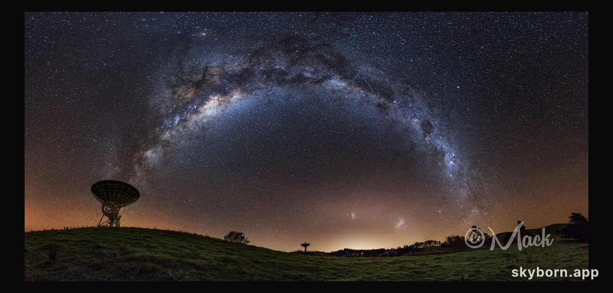 Three Galaxies over New Zealand