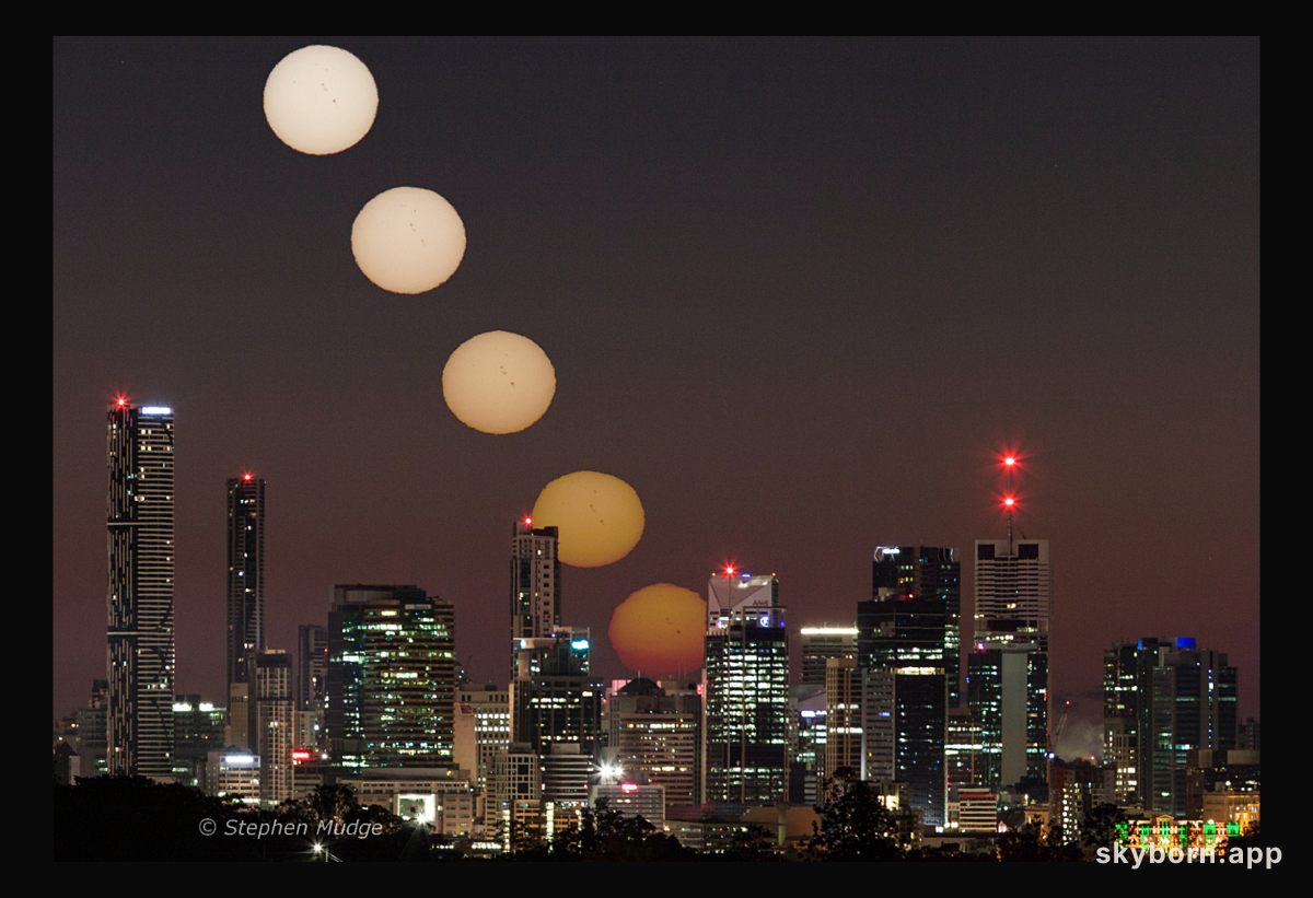 Spotty Sunrise over Brisbane