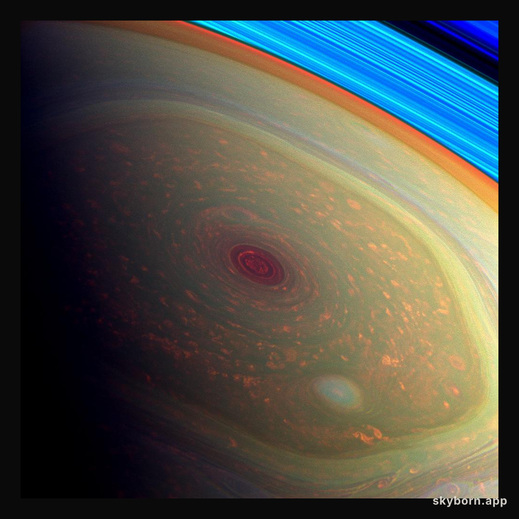 Saturn's Swirling Cloudscape