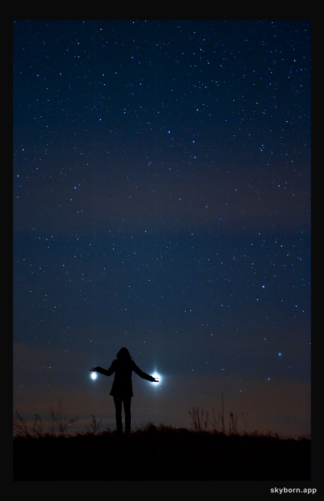 Jupiter and Venus from Earth