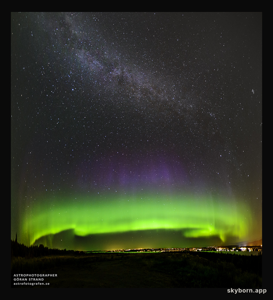 An Aurora Cupcake with a Milky Way Topping