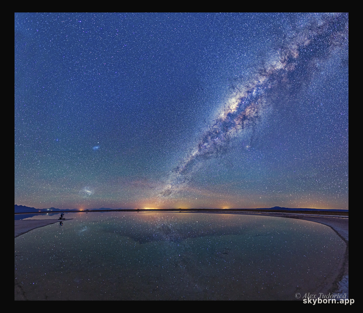 Milky Way above Atacama Salt Lagoon