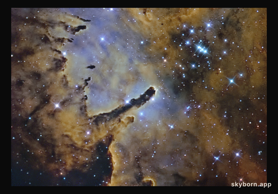 NGC 6823: Cloud Sculpting Star Cluster