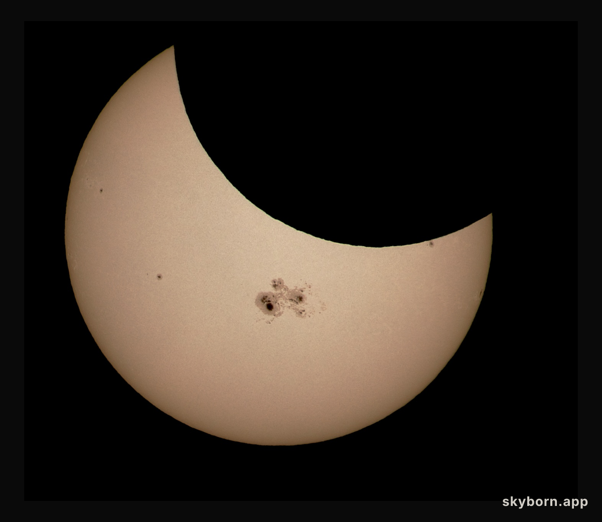 Sunspots and Solar Eclipse