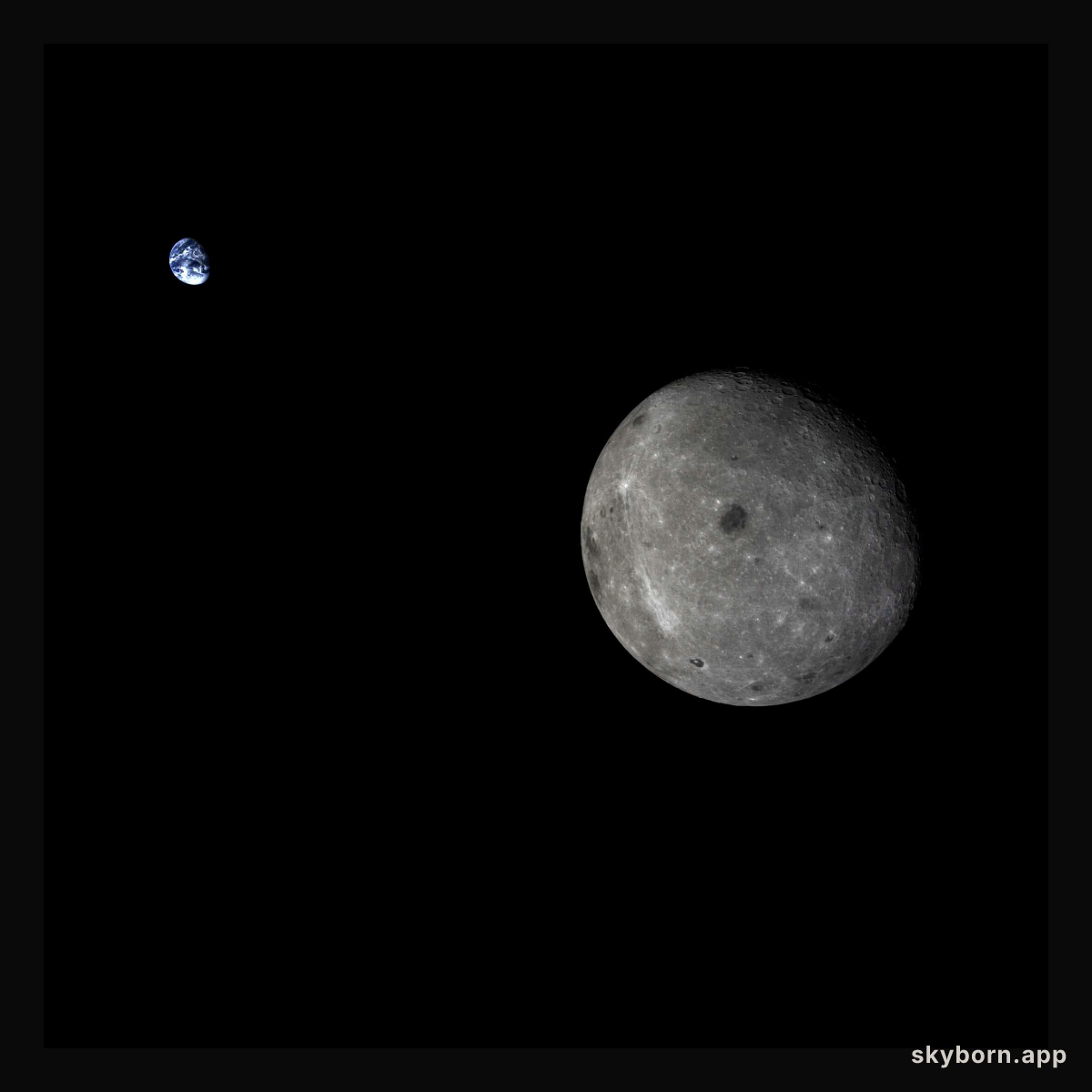 Moon and Earth from Chang'e 5-T1