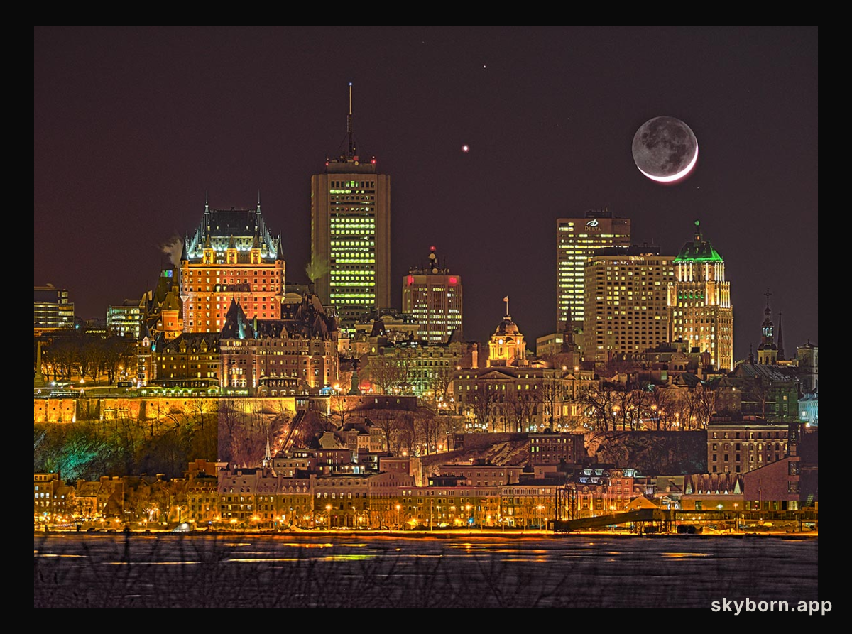 Moon-Venus-Mars Skyline