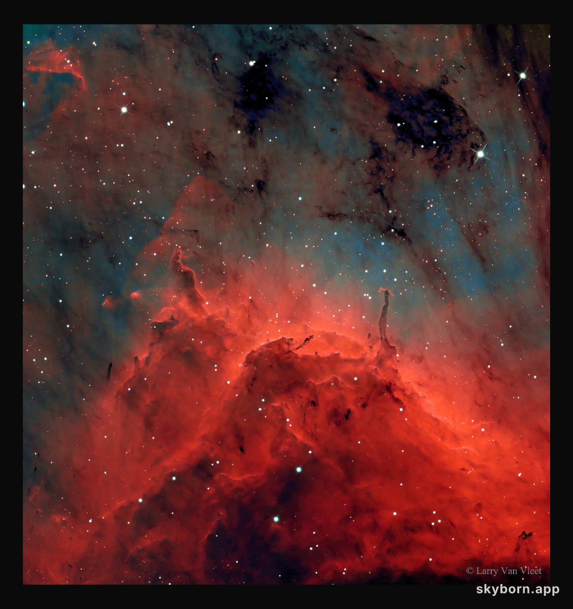 Pillars and Jets in the Pelican Nebula