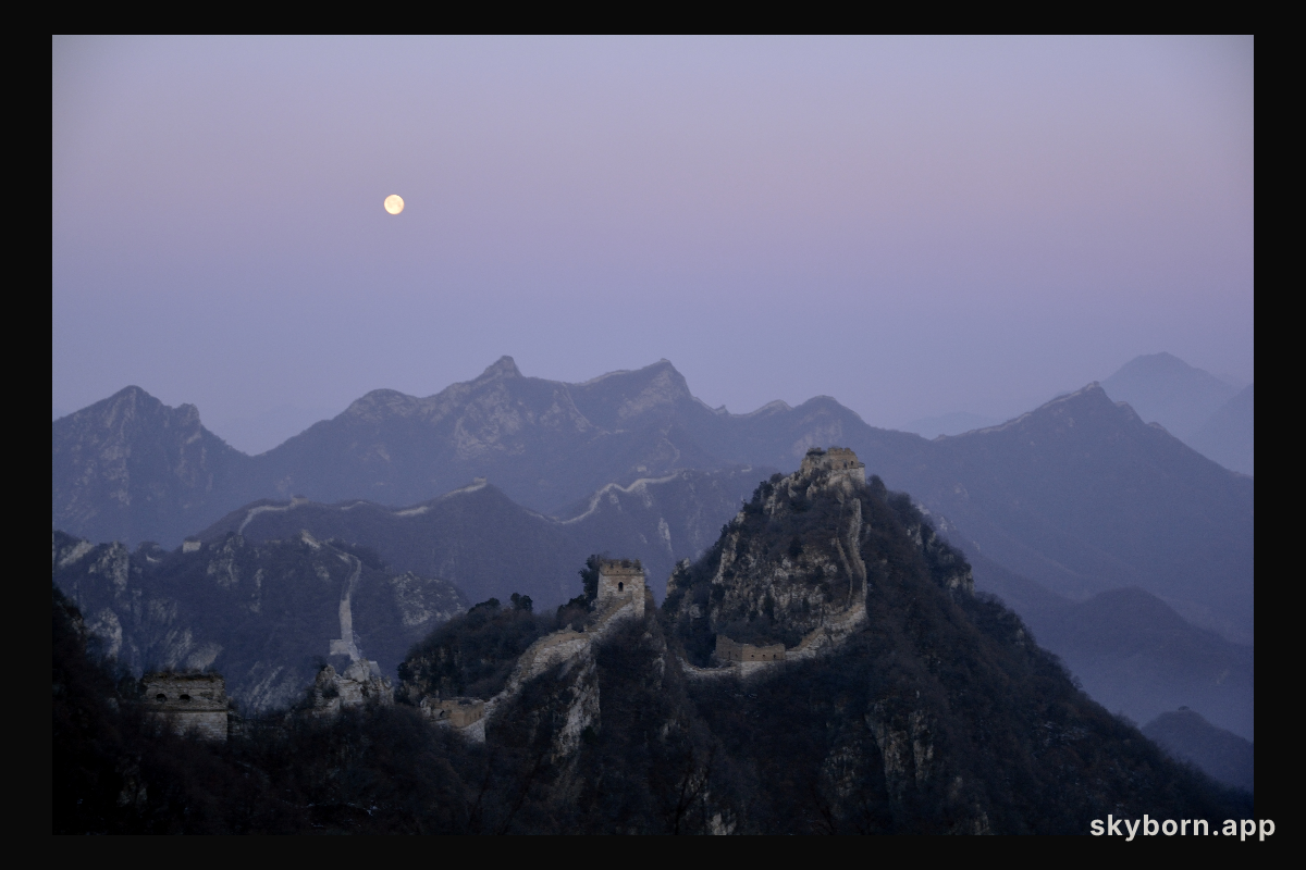 The Great Wall by Moonlight