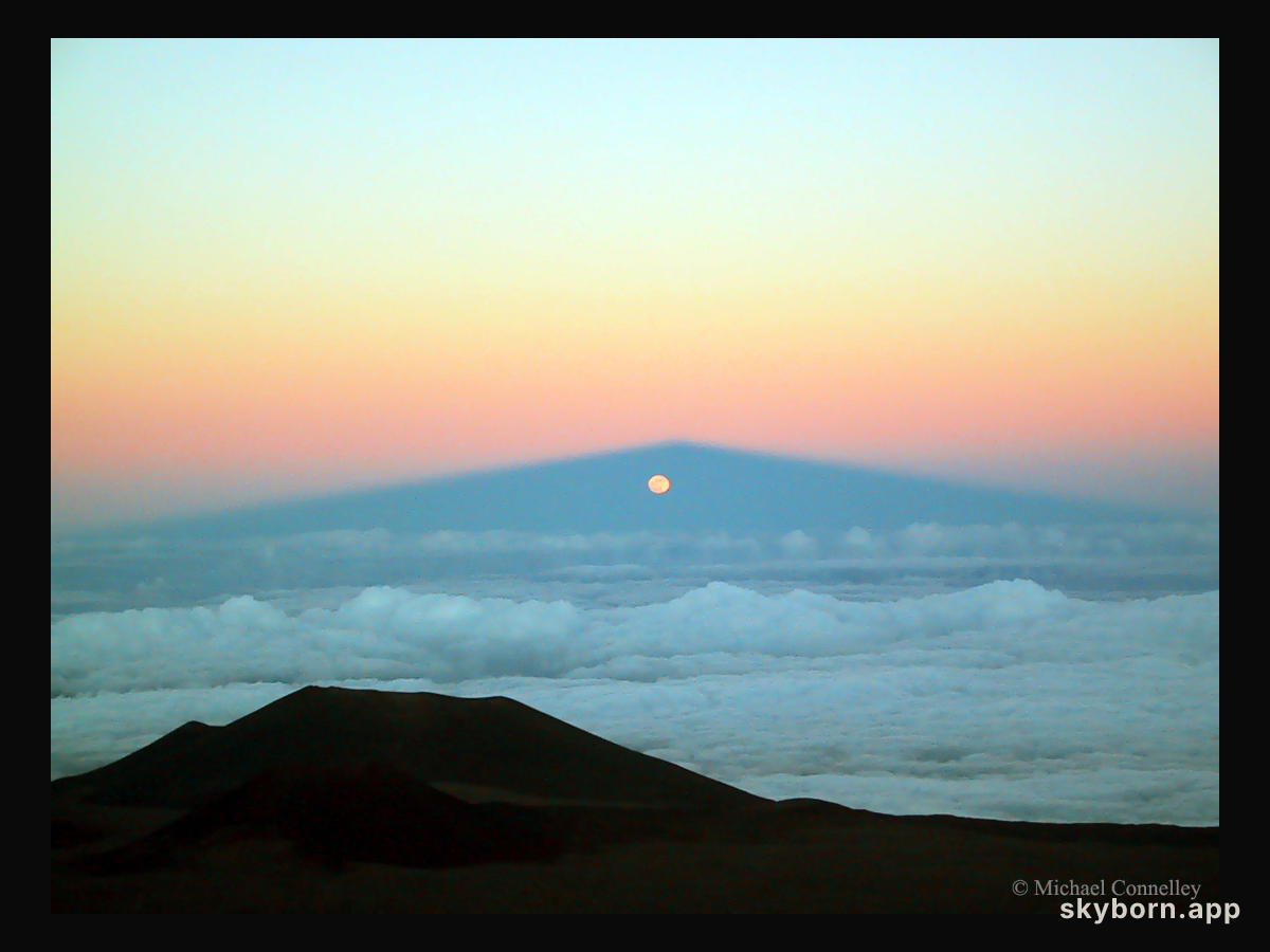 Moonrise Through Mauna Kea's Shadow
