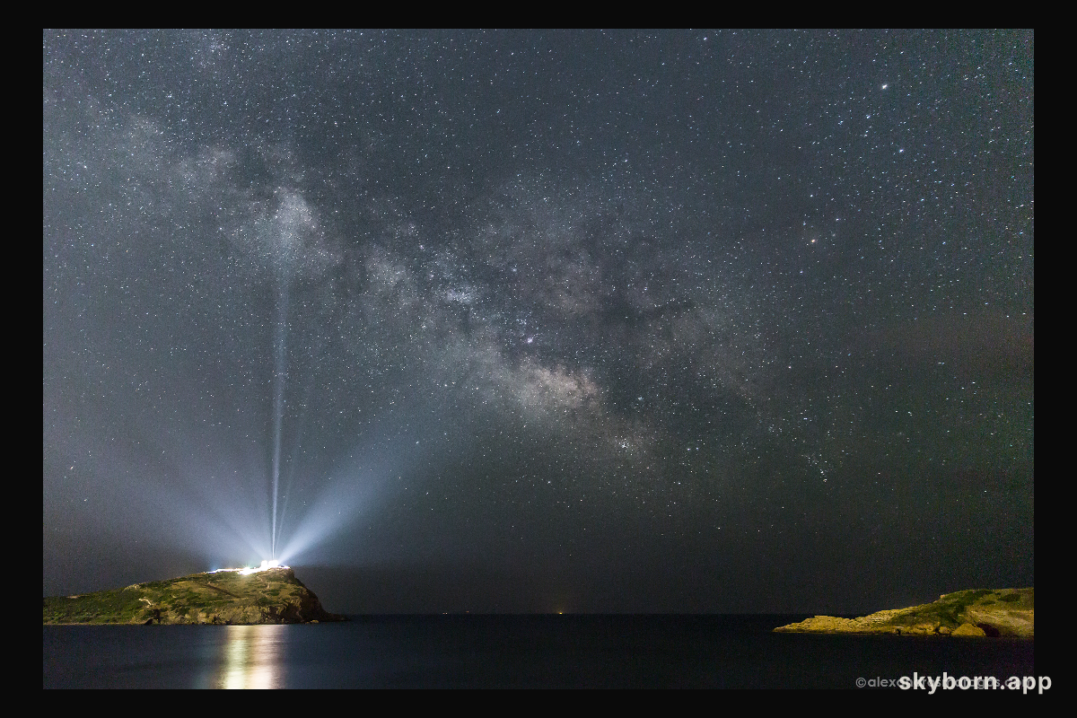 The Milky Way over the Temple of Poseidon