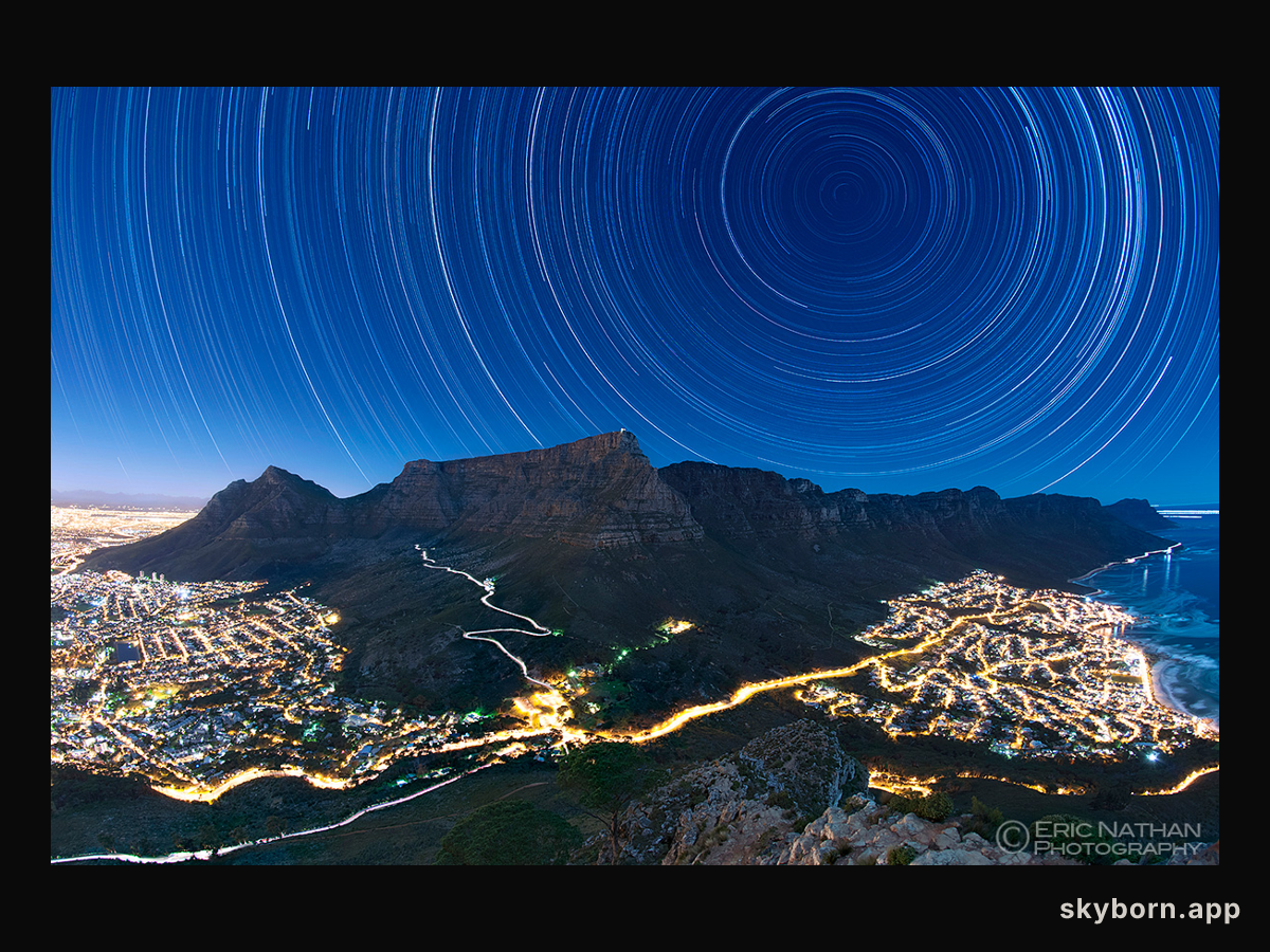 Star Trails above Table Mountain