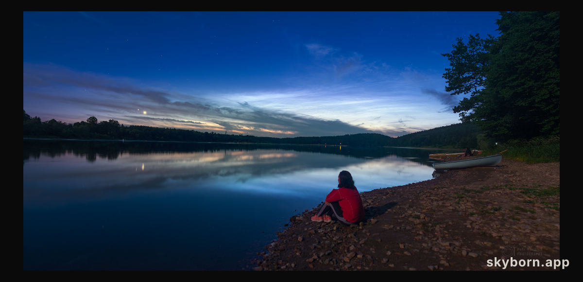 Venus, Jupiter, and Noctilucent Clouds