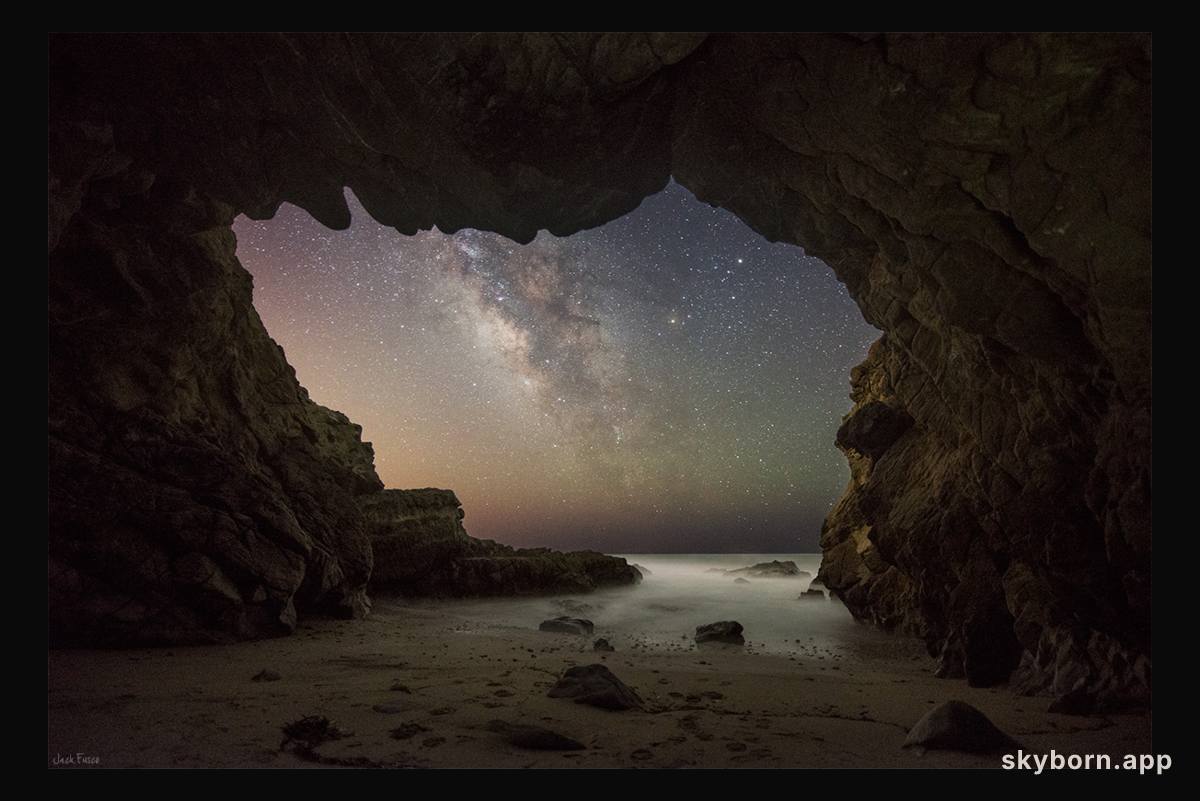 The Milky Way from a Malibu Sea Cave