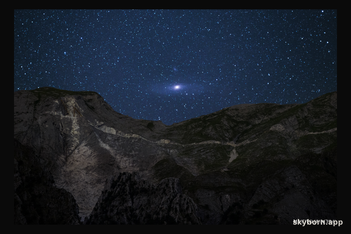 Andromeda Rising over the Alps