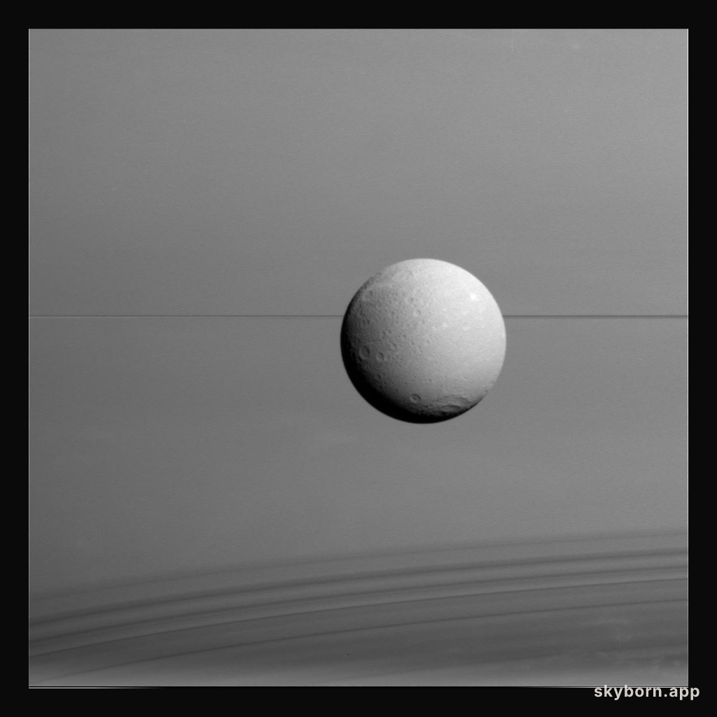 Dione, Rings, Shadows, Saturn