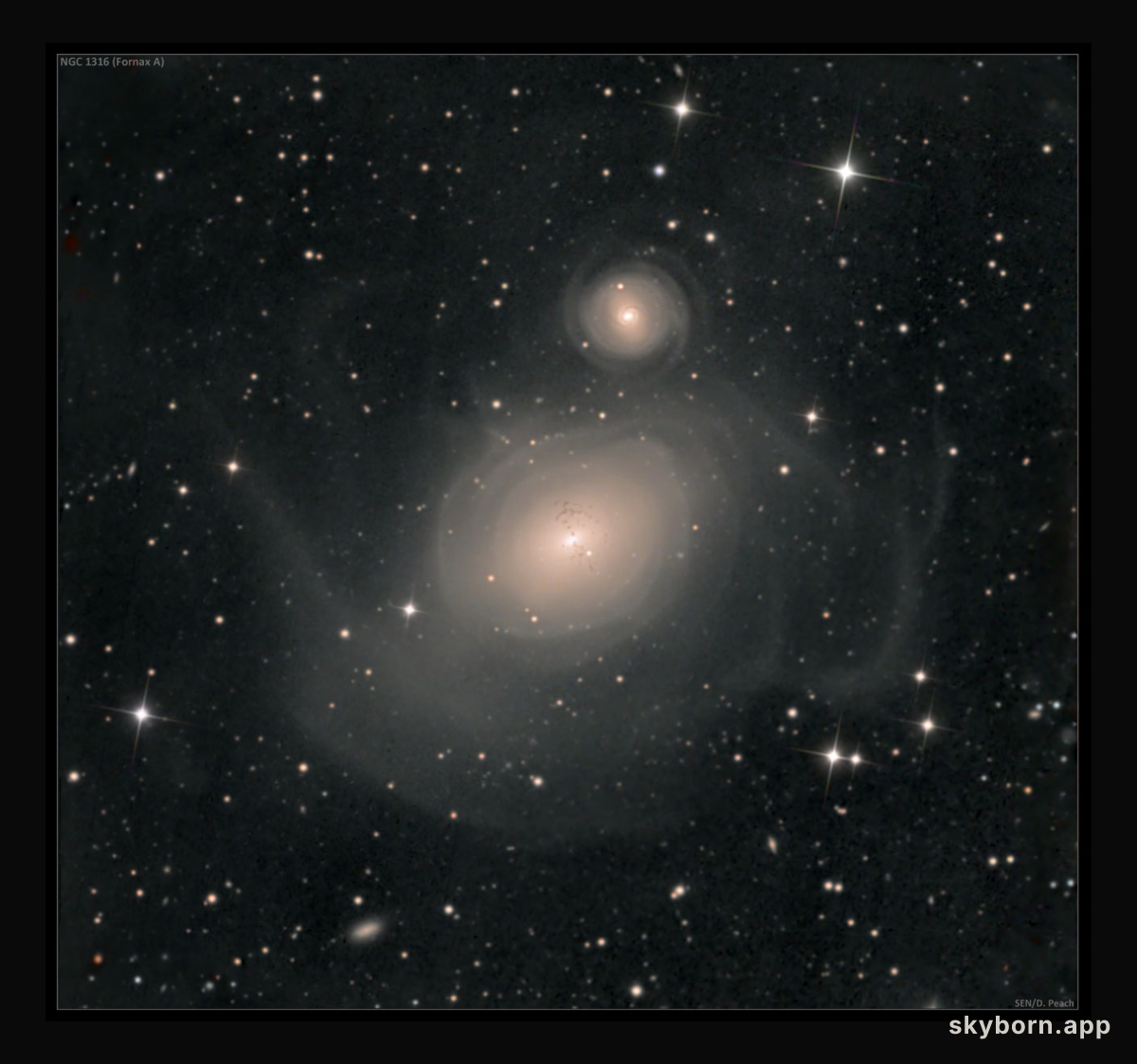 NGC 1316: After Galaxies Collide