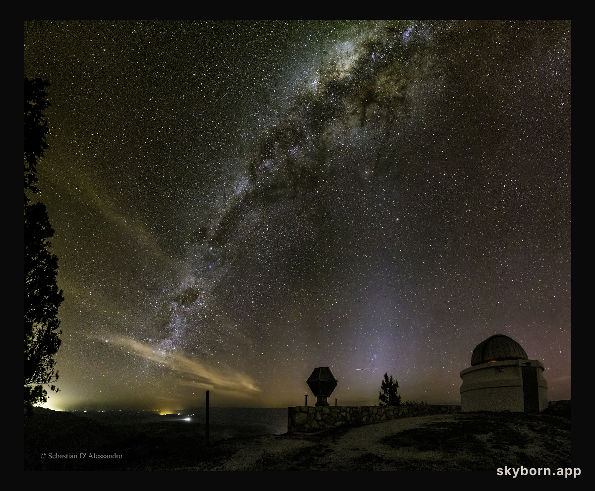 Milky Way over Bosque Alegre Station in Argentina