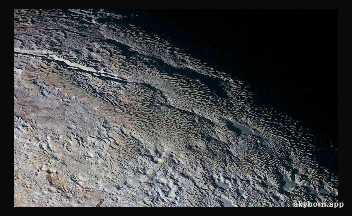 Pluto's Snakeskin Terrain