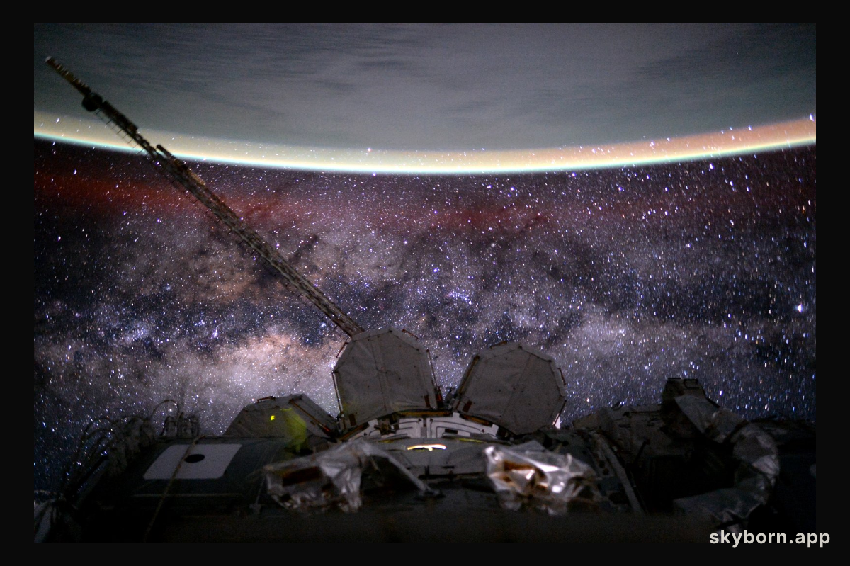 Earth and Milky Way from Space