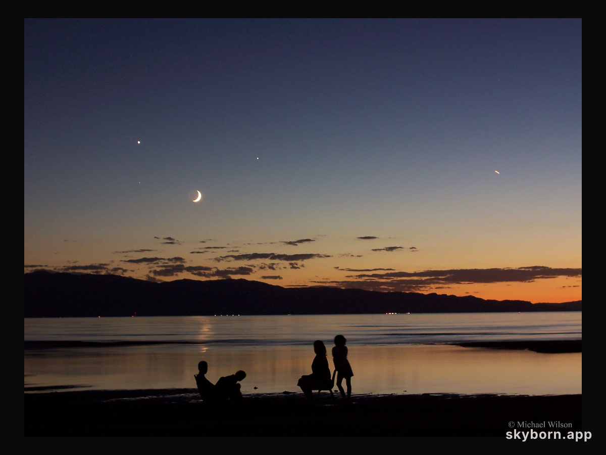 A Quadruple Sky Over Great Salt Lake